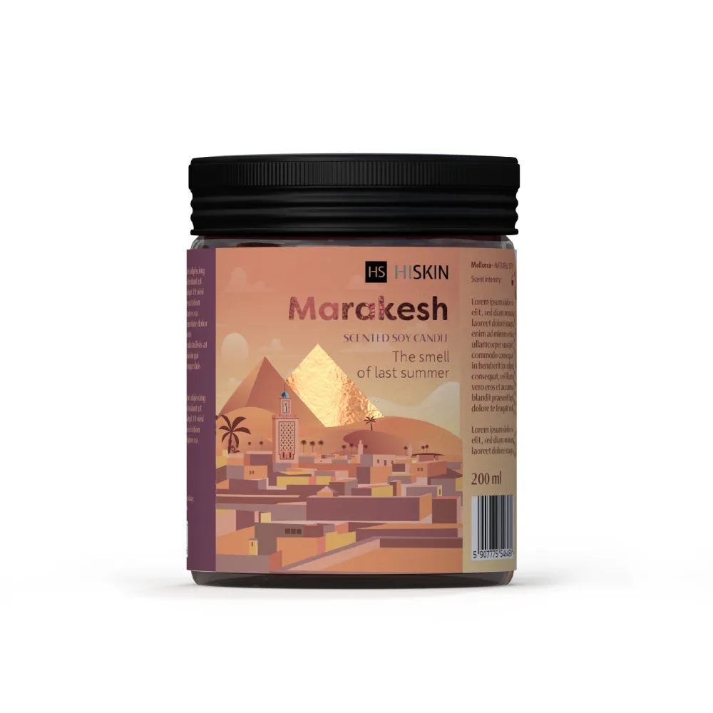 HISKIN Home Marakesh Soy Candle 200 ml. - Medicinos ir slaugos prekės