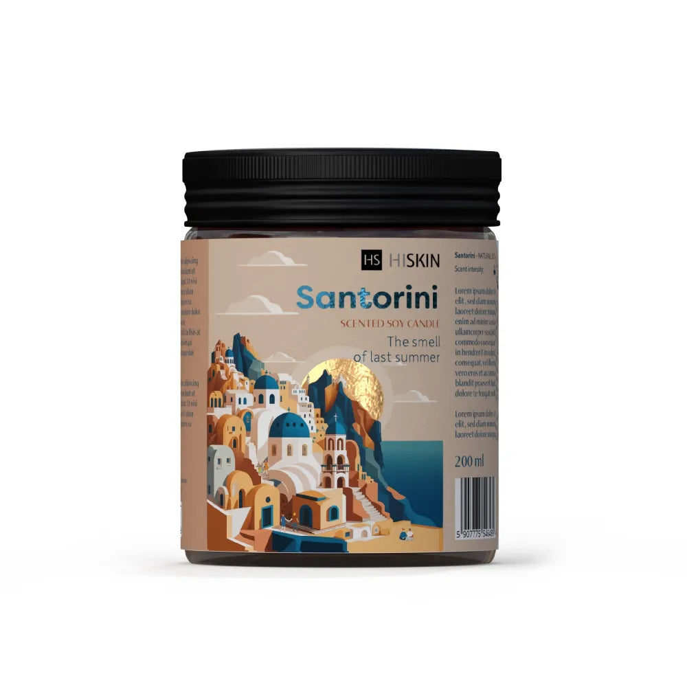 HISKIN Home Santorini Soy Candle 200 ml. - Medicinos ir slaugos prekės