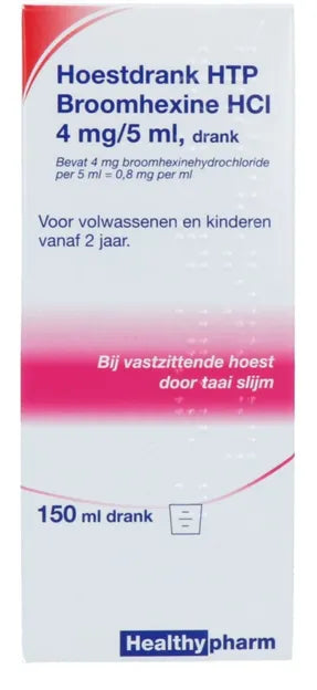 Hoestdrank broomhexine HCI 4mg / 5ml - Healthypharm - Vaistai nereceptiniai