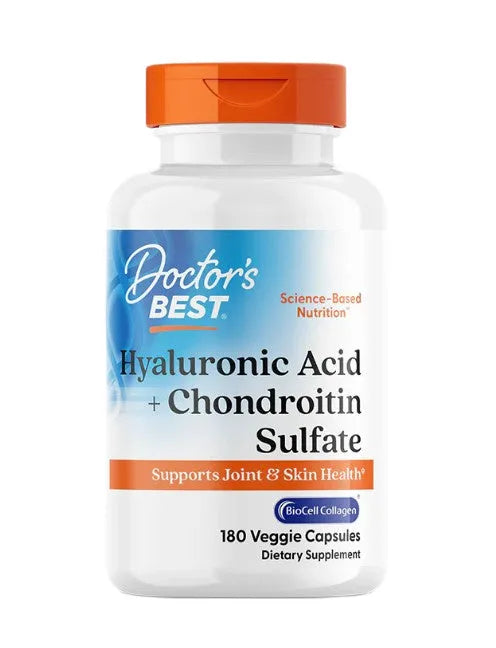 Hyaluronic Acid + Chondroitin Sulfate with BioCell Collagen - 180 caps - Doctor’s Best - Papildai