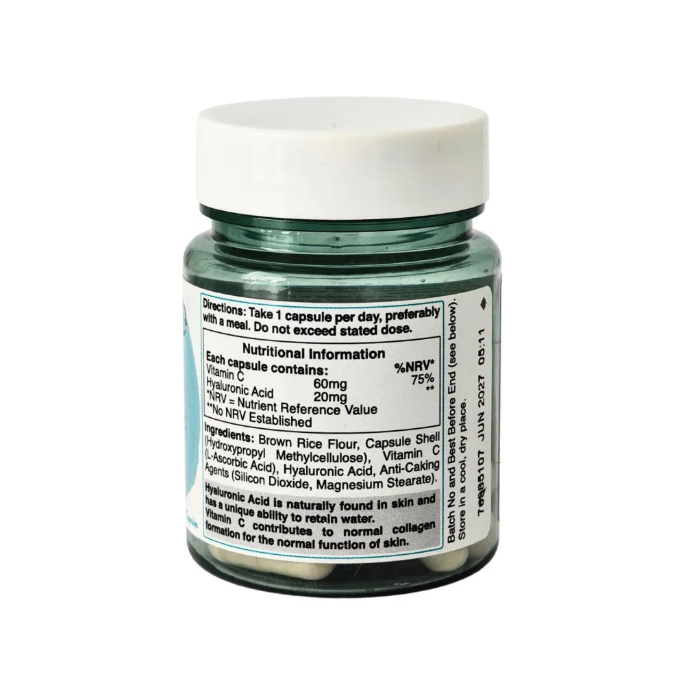 Hyaluronic Acid with Vitamin C 20mg - 30 caps - Holland & Barrett - Papildai