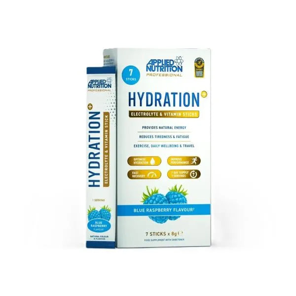 Hydration + Electrolyte & Vitamin Powder Stick Packs Blue Raspberry - 7 x 8g - Applied Nutrition - Sporto papildai
