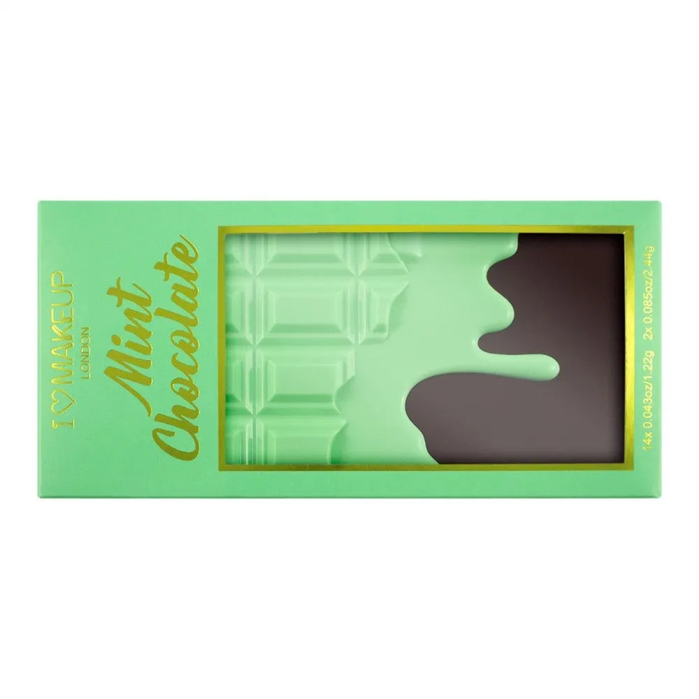 I Heart Makeup Palette Eyeshadow Set Chocolate Mint 22g (16 spalvų) - Kosmetika