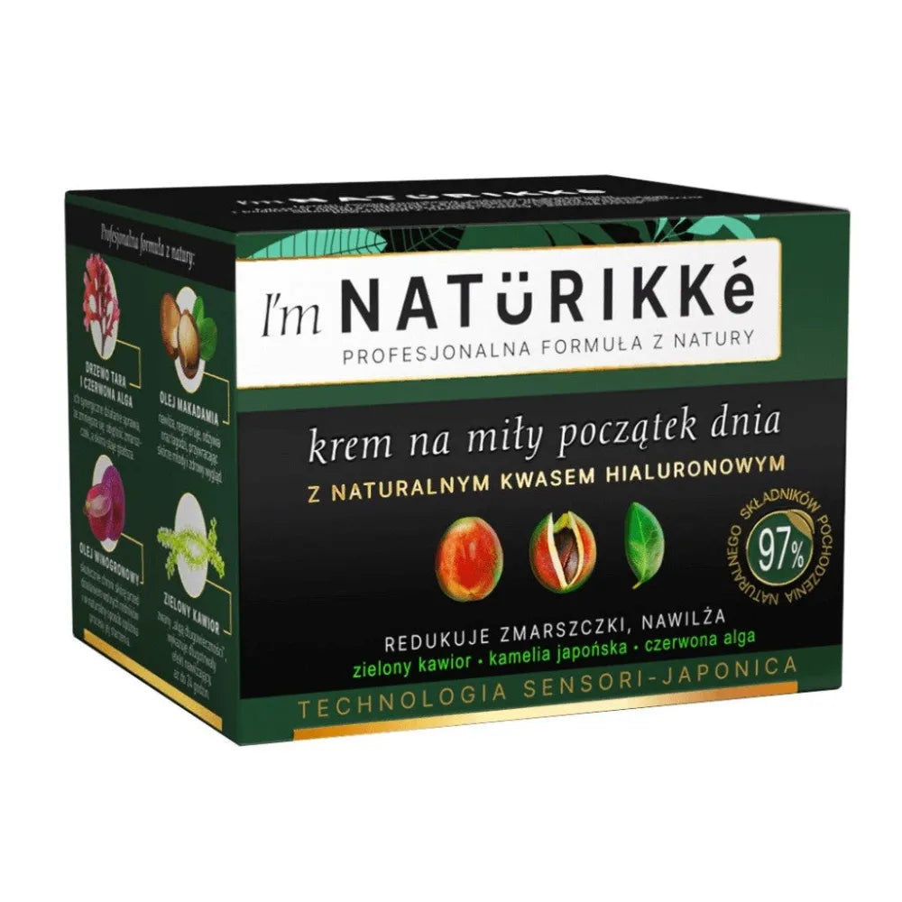 I’m Naturikke Cream kad maloniai pradėtumėte dieną su natūraliu hialurono rūgštimi 50ml - Kosmetika
