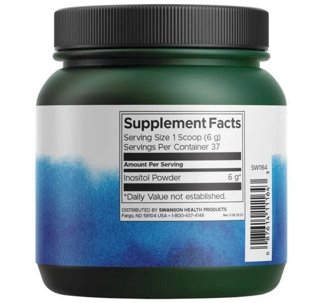Inositol Powder - 100% Pure - 227 gr - Swanson - Papildai