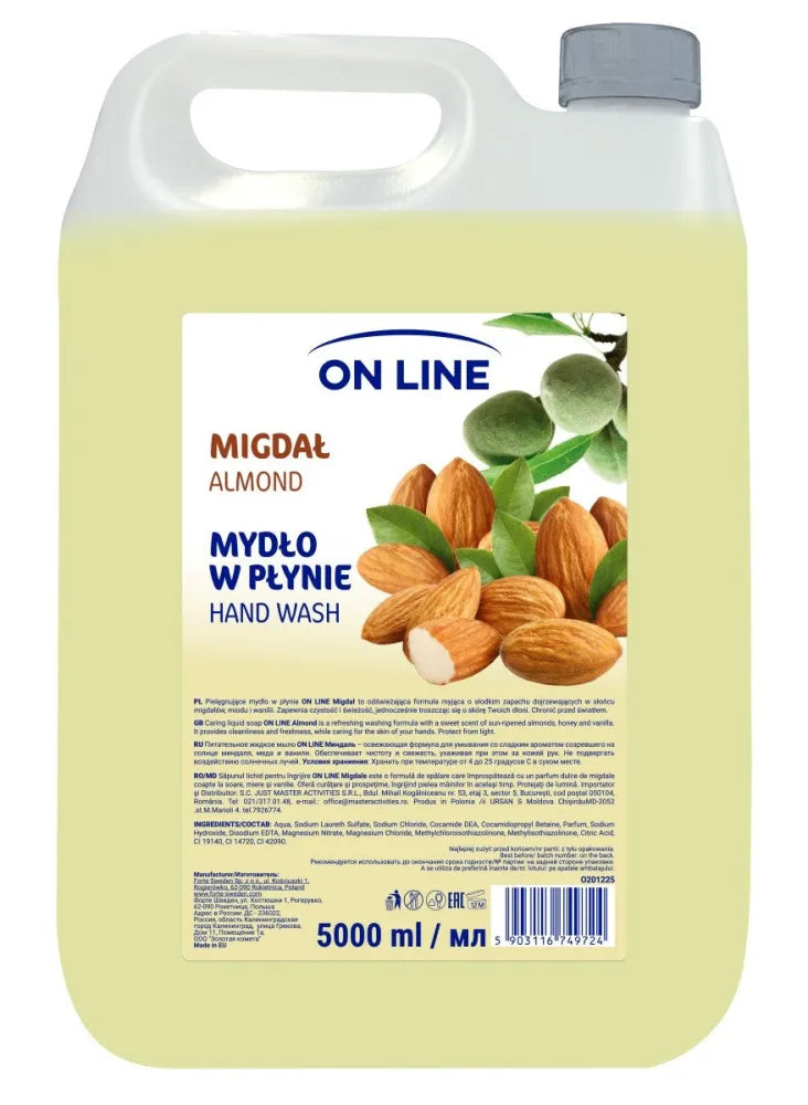 Internetinė skaidri skystoji muilas Almond - 5000 ml tiekimas - Kosmetika