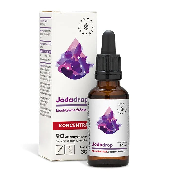 Iodadrop Bioactive source of iodine - concentrate - dietary supplement in drops 30 ml - AURA HERBALS - Papildai
