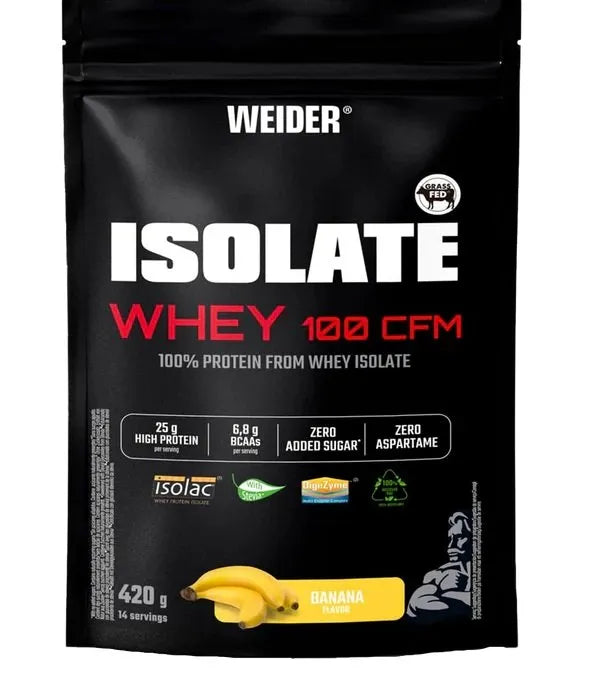Isolate Whey 100 CFM Banana - 420g - Weider - Sporto papildai