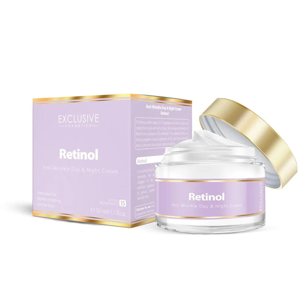 Išskirtinė anti-raukšlių kremas su retinoliu dienai ir nakčiai 50 ml - Kosmetika