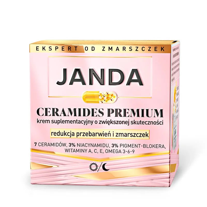 JANDA Ceramides Premium Papildomas kremas su padidintu veiksmingumu Pigmentacijos ir raukšlių mažinimas 50 ml
