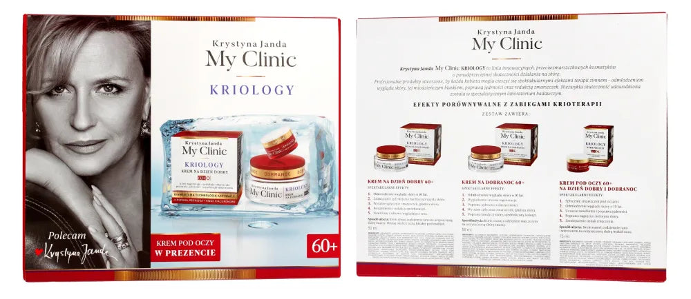 JANDA My Clinic Kriology 60+ dovanų rinkinys (dieninis kremas 50ml + naktinis + paakių 15ml) - Kosmetika