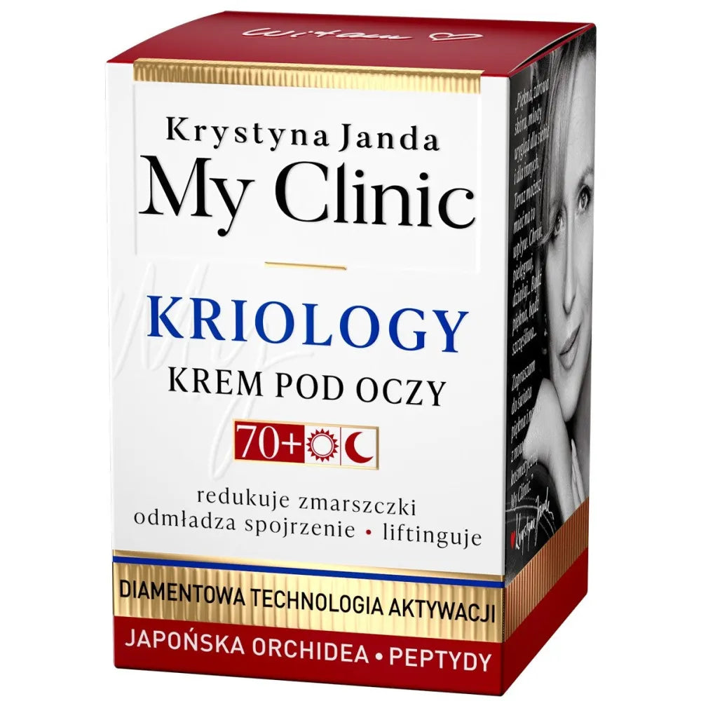 JANDA My Clinic Kriology 70+ Akių kremas mažinantis raukšles ir atjauninantis išvaizdą - Japonų orchidėja peptidai 15ml