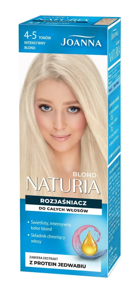 Joanna Naturia Blond Hair Lightener visiems plaukams 4-5 tonais (intensyvi blondinė) 1op. - Kosmetika