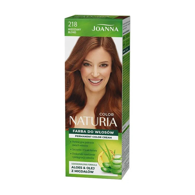 Joanna Naturia Color plaukų dažai Nr. 218 - vario šviesus 1 vnt. - Kosmetika