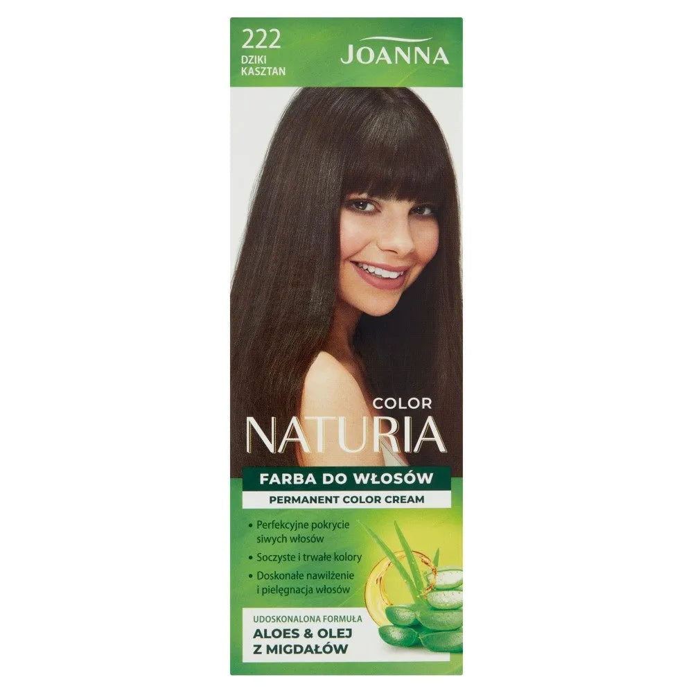 Joanna Naturia Color plaukų dažai Nr. 222 - Laukinis kaštonas 1 vnt. - Kosmetika