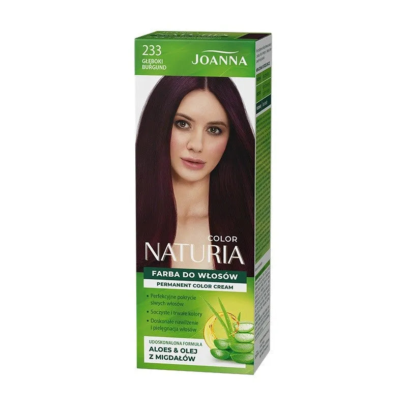 Joanna Naturia Color Plaukų dažai Nr. 233 - Tamsiai burgundiškas 150g - Kosmetika
