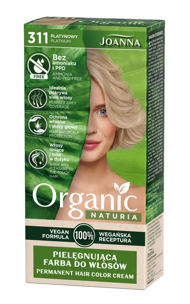 Joanna Naturia Organic Vegan Color Nr. 311 Platininė 1 vnt. - Kosmetika
