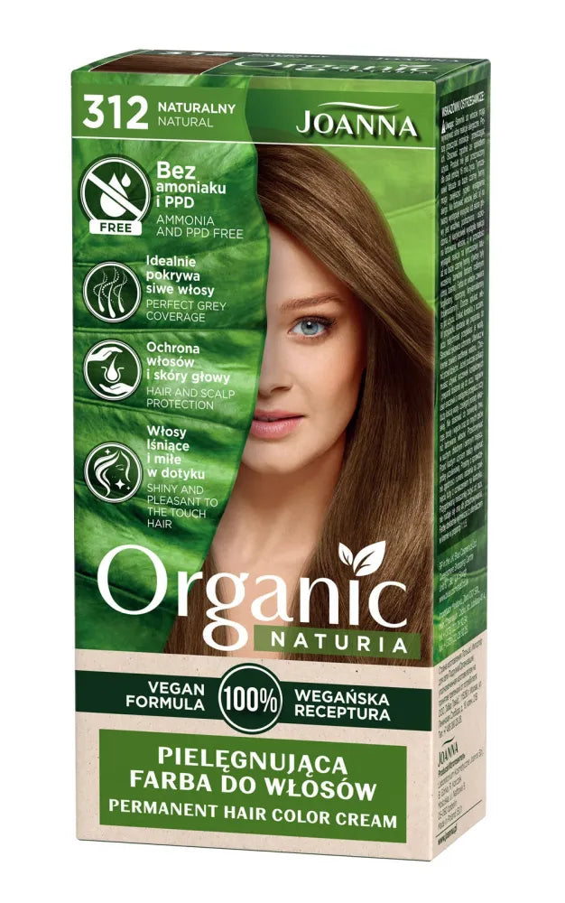 Joanna Naturia Organic Vegan Spalva Nr. 312 Natūrali 1 vnt. - Kosmetika