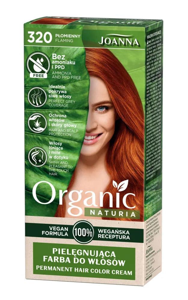 Joanna Naturia Organic Vegan Spalva Nr. 320 Ugninė 1 vnt. - Kosmetika