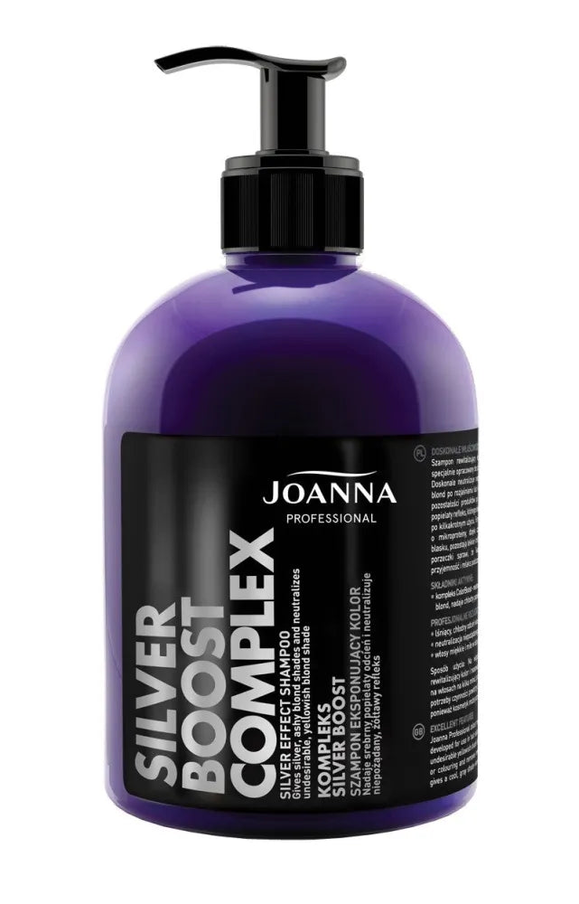 Joanna Professional Silver Boost Complex spalvą atskleidžiantis šampūnas 500 g - Kosmetika