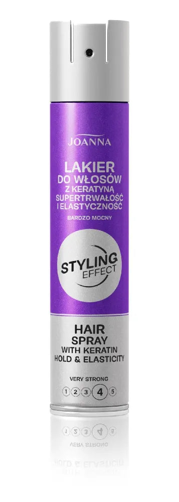 JOANNA STYLING EFFECT Plaukų lakas su keratinu labai stiprus 250 ml - Kosmetika