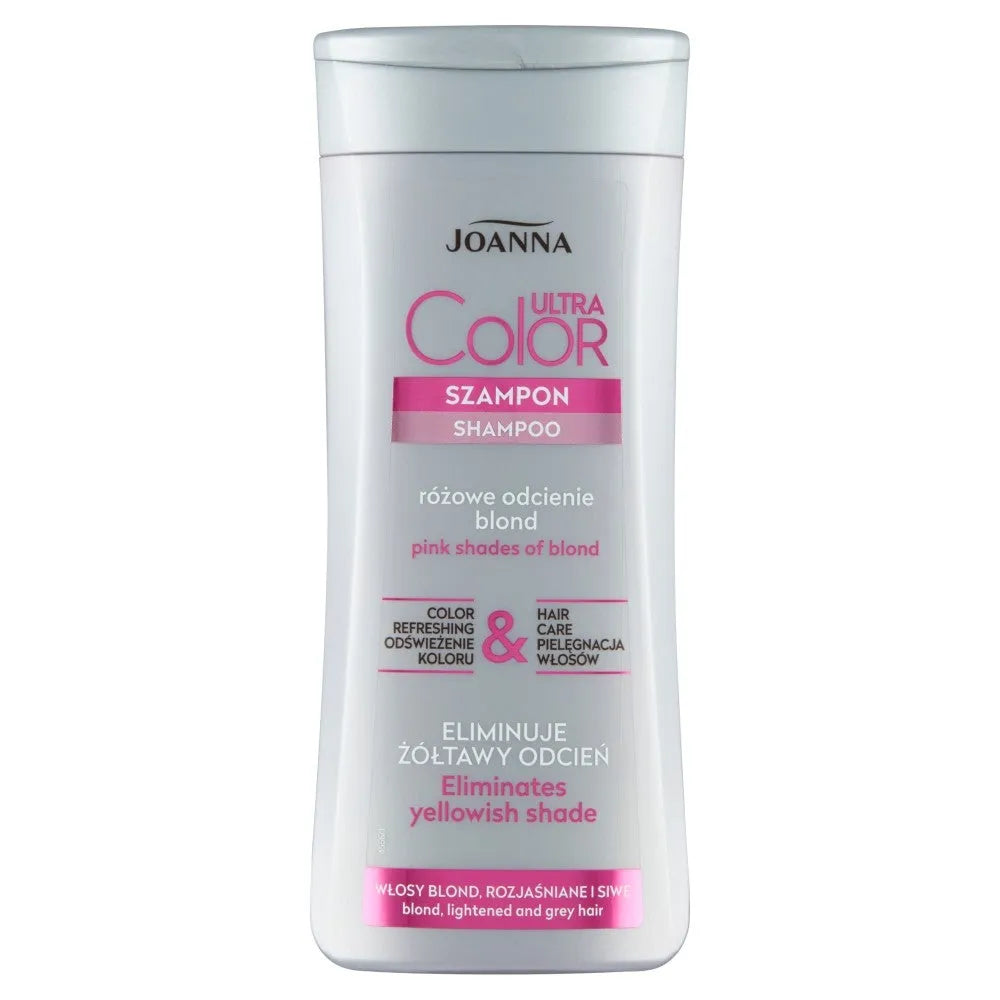 Joanna Ultra Color System rožinis šampūnas šviesiems šviesintiems ir pilkiems plaukams 200ml - Kosmetika