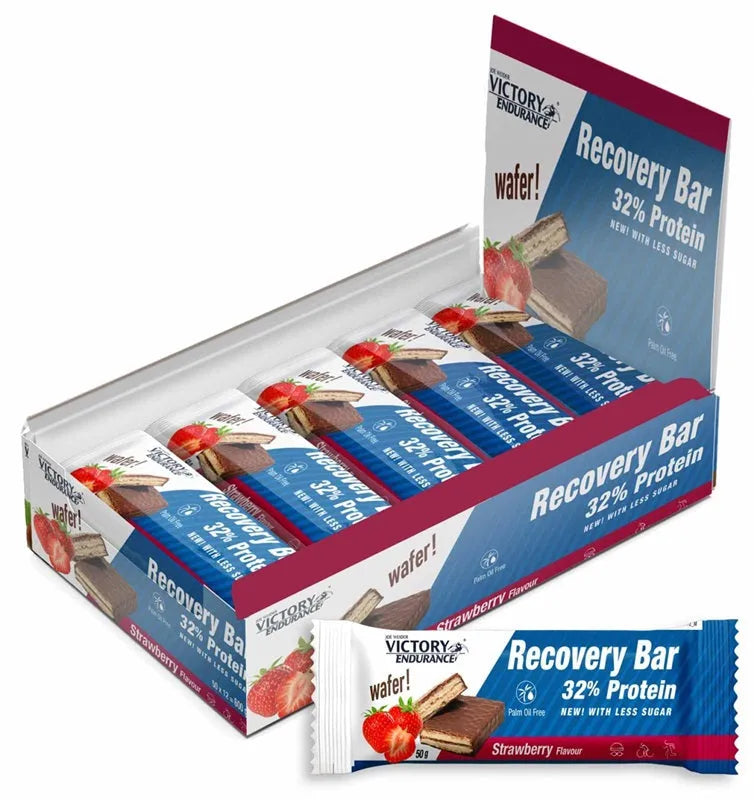 Joe Weider Victory Endurance Recovery Bar Strawberry - 12 x 50g - Maistas