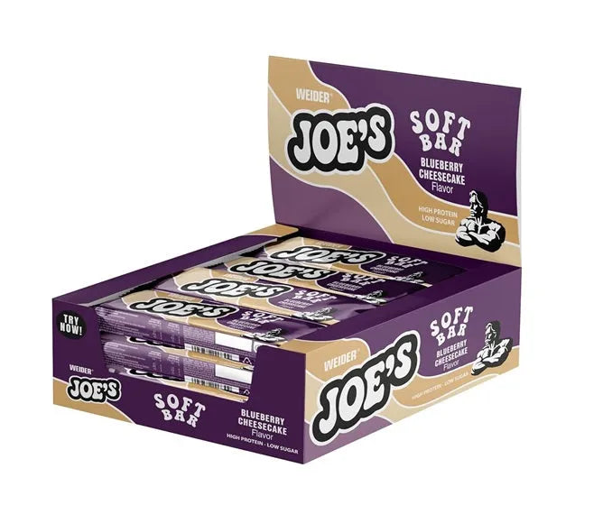 Joe’s Soft Bar Blueberry Cheesecake - 12 x 50g - Weider - Maistas