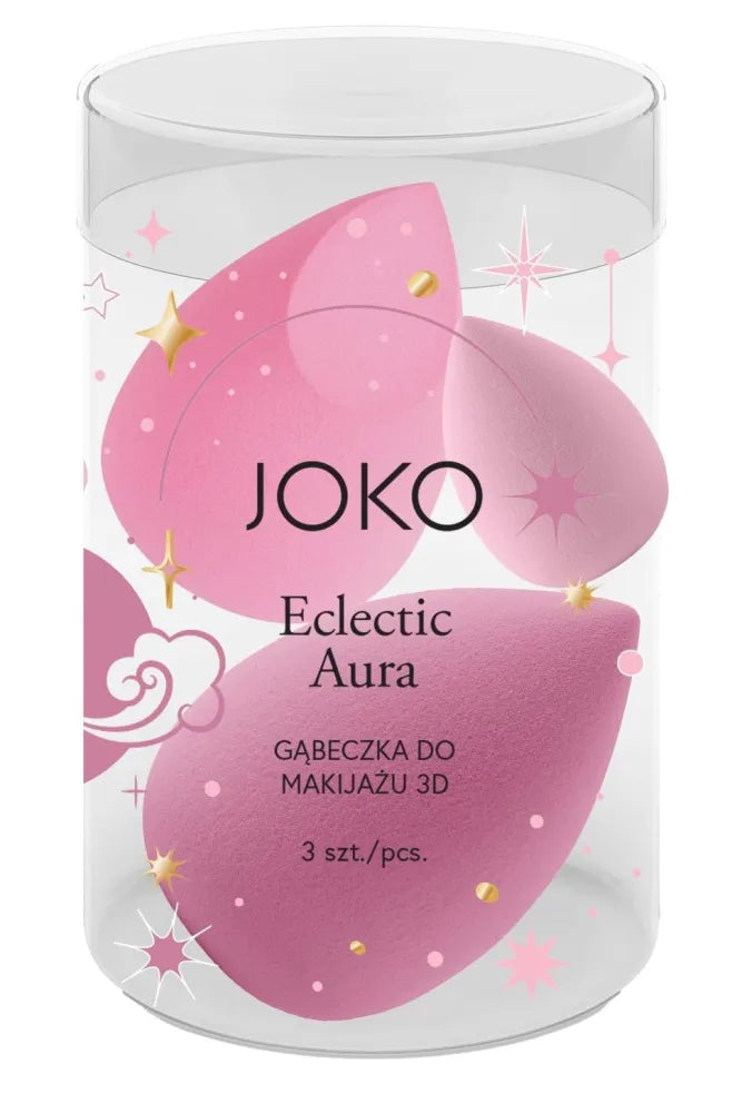 JOKO 3D Eklektinė Aura makiažo kempinė 1 pakuotė - 3 vnt. - Kosmetika