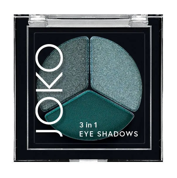 JOKO eyeshadow 3in1 trio 02 Emerald Green - Kosmetika