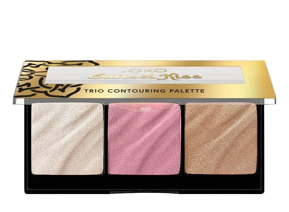 JOKO Sunset Kiss Face Contouring Palette - blush,highlighter and bronzer - Kosmetika