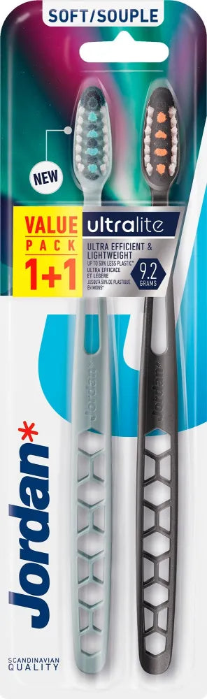 JORDAN Dantų šepetukas ULTRALITE Minkšti 2-pak - Kosmetika