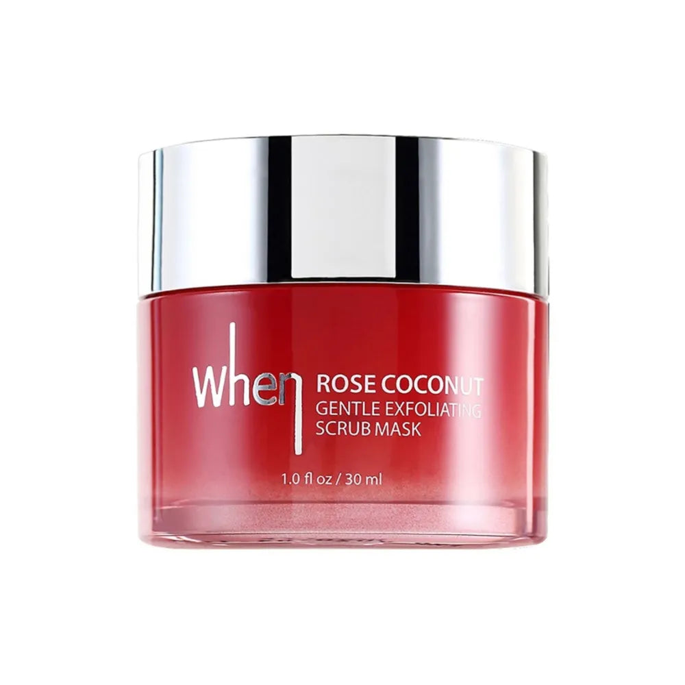 K.WHEN ROSE COCONUT GENTLE EXFOLIATING SCRUB MASK Švelnus eksfoliacinis šveitimo kaukė 30 ml - Kosmetika