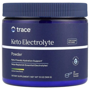 Keto Electrolyte Powder Lemon Lime - 330g - Trace Minerals - Papildai