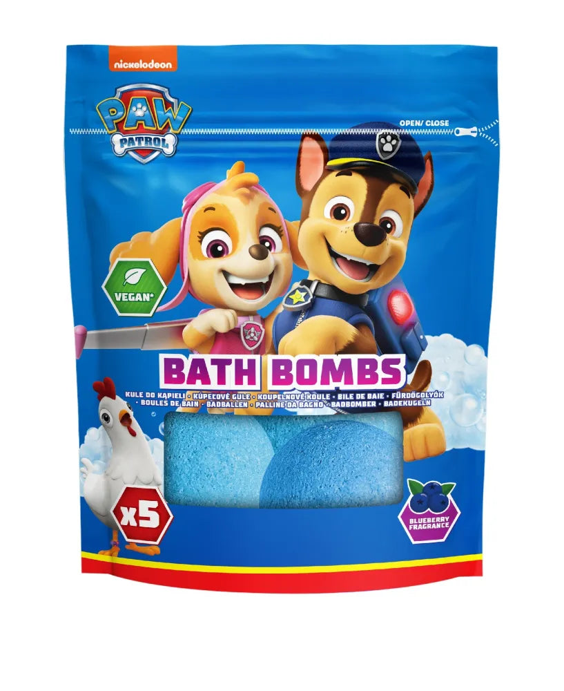 KIDS Efervescenciniai rutuliukai 5x50g Paw Patrol juodųjų serbentų aviečių - Kosmetika