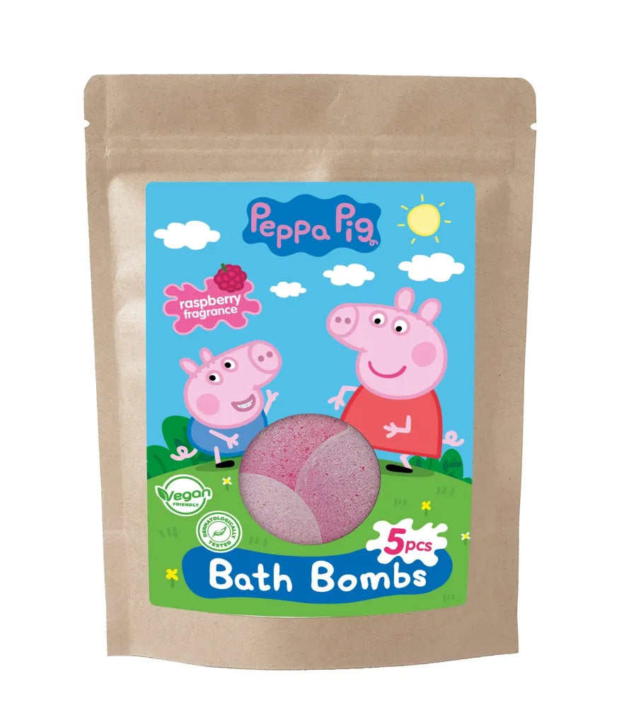 KIDS Peppa Pig dažymo vonios bombos 5 x 50g - Kosmetika