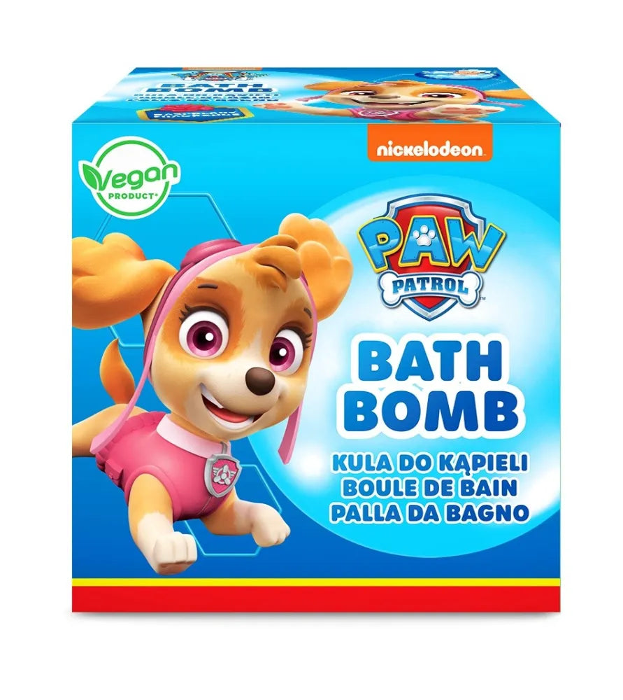 KIDS Psi Patrol Sparkling Bath Ball - Raspberry 165 g - Kosmetika