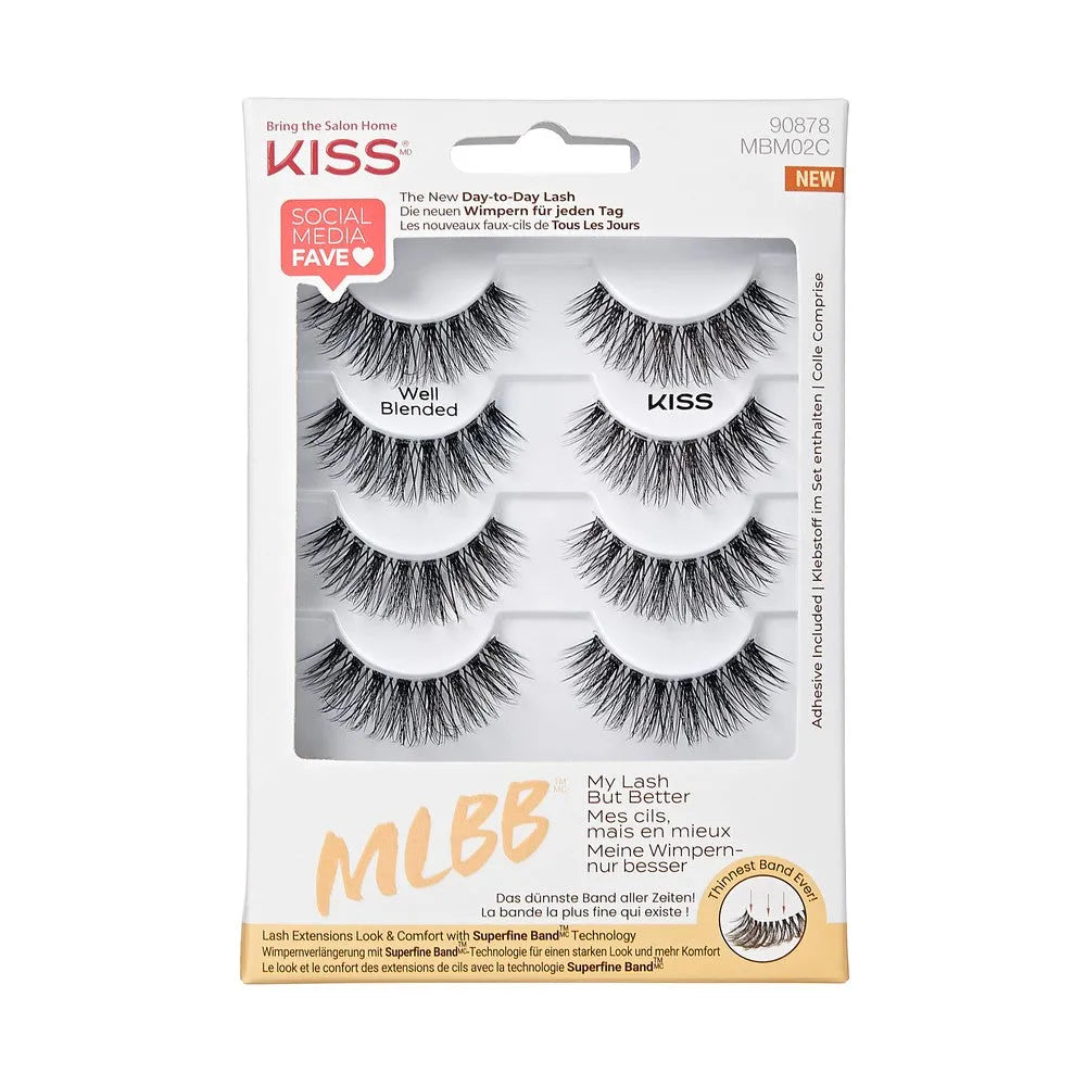 KISS My Lash But Better False Eyelashes - Gerai Sumaišyti 1 pakelis - 4 poros - Kosmetika