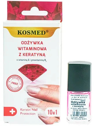 Kosmed Vitamin Nagų Kondicionierius su Keratinu 10in1 9ml - Kosmetika