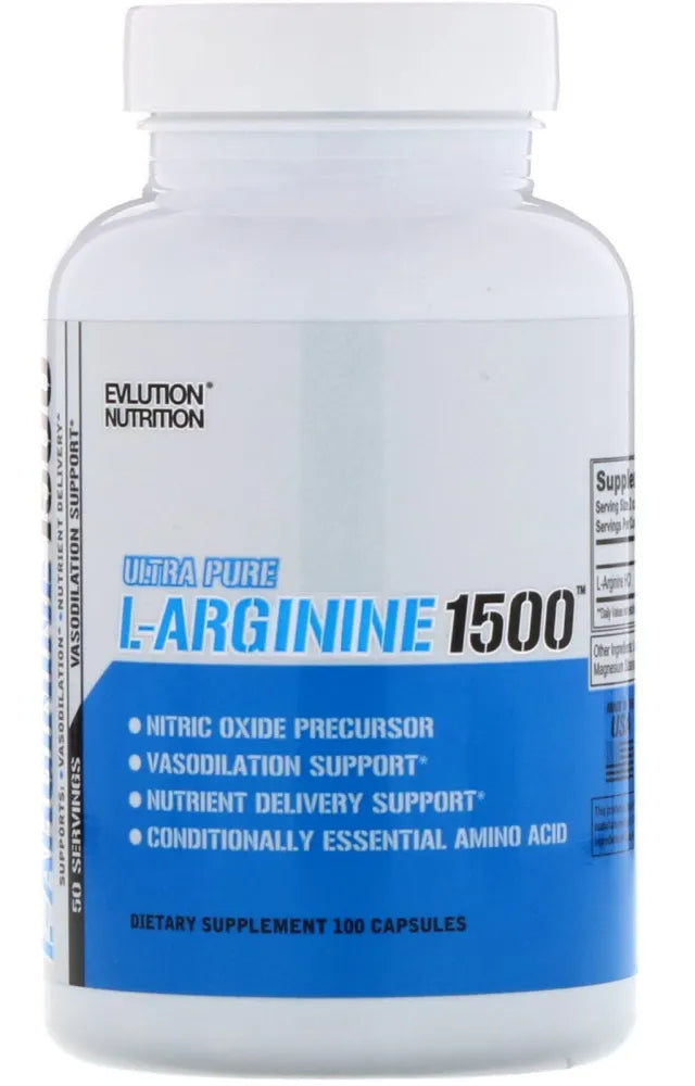 L-Arginine 1500 - 100 caps - EVLution Nutrition - Sporto papildai