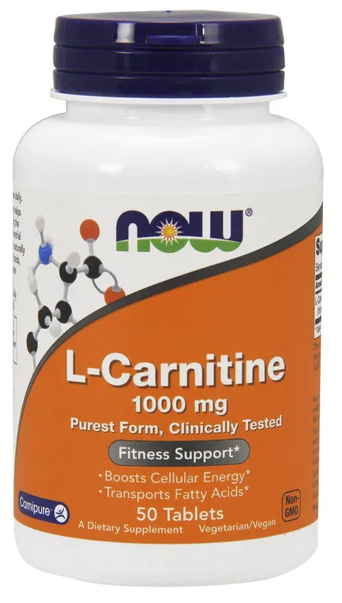 L-Carnitine 1000mg - 50 tabs - NOW Foods - Papildai