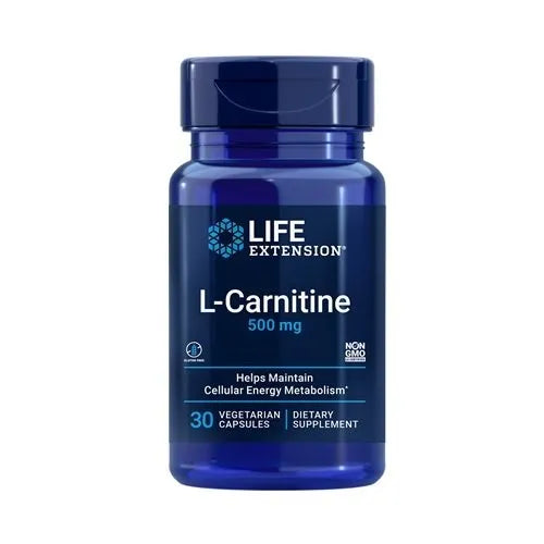 L-Carnitine 500mg - 30 vcaps - Life Extension - Papildai