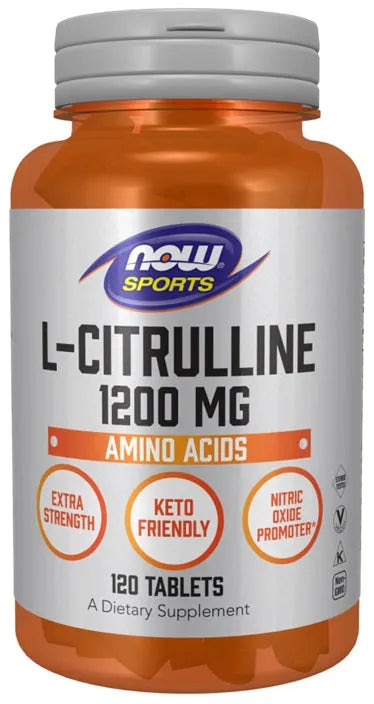 L-Citrulline 1200mg Extra Strength - 120 tabs - NOW Foods - Papildai