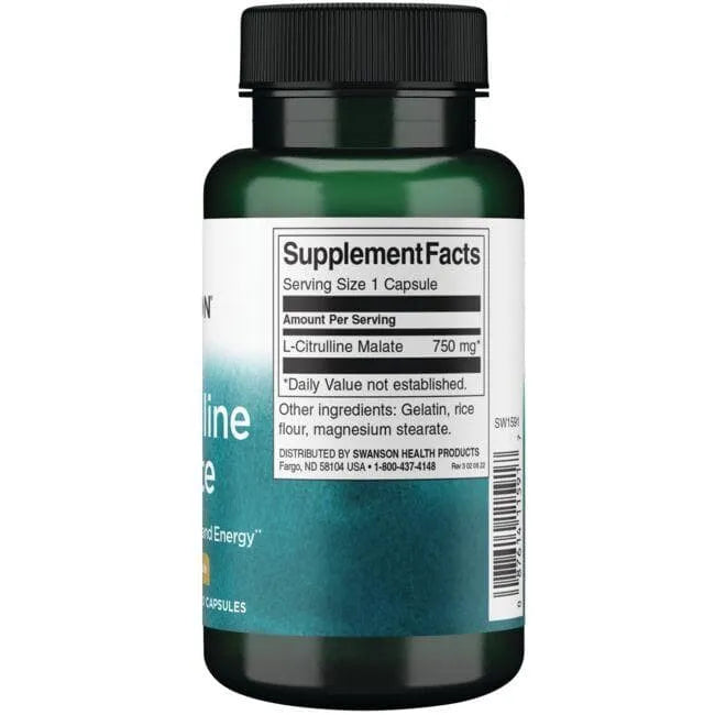 L-Citrulline Malate - 750 mg - N60 - L-citrulino - Swanson - Papildai