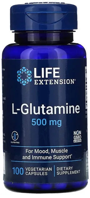 L-Glutamine 500mg - 100 vcaps - Life Extension - Papildai