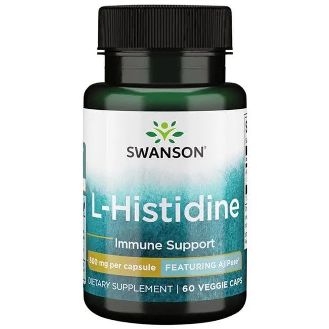 L-Histidine - 500 gr - N60 - L-Histidinas su AjiPure - Swanson - Papildai