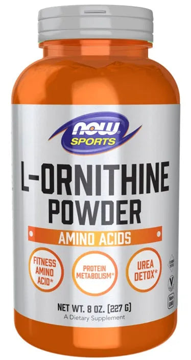 L-Ornithine Powder - 227g - NOW Foods - Papildai
