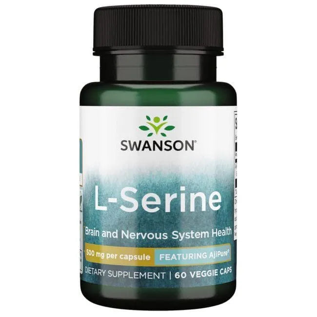 L-Serine - 500 gr - N60 - L-Serinas su AjiPure - Swanson - Papildai