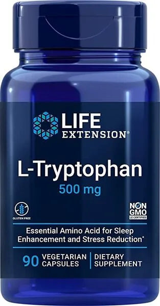 L-Tryptophan 500mg - 90 vcaps - Life Extension - Papildai