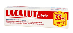 Lacalut Dantų pasta Activ periodontitas 75ml + 33% nemokamai - Kosmetika